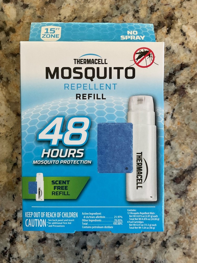 4 Pack Thermacell Outdoor Mosquito Repellent Refills 48-Hour and 15 ft. Coverage