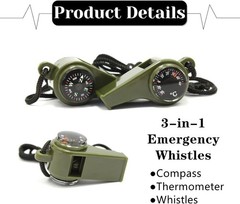 1-10pc Very Loud Keychain Whistle for Survival, Sports, Hiking, Outdoor Activity