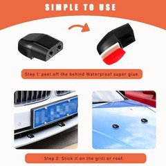 Deer Whistles for Car, Automotive Deer Warning Whistle Devices, 4 PCS Black