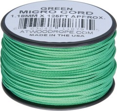 High Tech Braided Micro Cord 125ft Polyester/Nylon, Strength 100 lbs, USA Made &