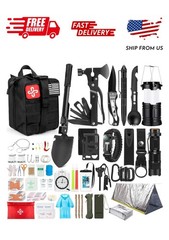 Survival Kit, 250Pcs Survival Gear First Aid Kit with Molle System Compatible Ba