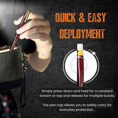 2 Police Magnum Black Pen Pepper Spray Self Defense Personal Protection Security