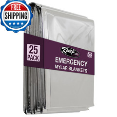 Kemp Usa Emergency Mylar Blanket Pack Of 25 Lightweight Thermal Reflective