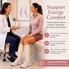 Compression Socks for Men and Women 15-20 mmHg Graduated Support Athletic Travel