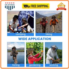 2 Pack Mosquito Head Net Breathable Bug Mesh for Hiking Camping Fishing Garde…