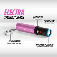 Lipstick-Shaped Self-Defense Device with 110 Lumen Flashlight & Keychain