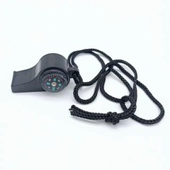 3-in-1 Emergency Whistle Compass Thermometer Outdoor Camping Hiking Survival
