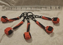 275 Paracord Dice Core Decorative Monkey’s Fist 4-1/2 Inches Long, Key Fob/Chain