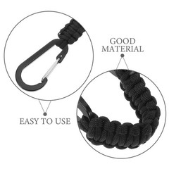 Aluminum Alloy Paracord Keychain For Camping And Hiking 1Pcs 7.9×1.2×0.2In
