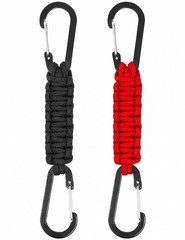 DDOUT Paracord Keychain D-Carabiner Clip Braided Lanyard Strap