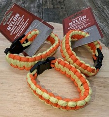 Paracord 550 Bracelets SET Of 3!!2-Tone Orange & Yellow King Cord Survival 8″