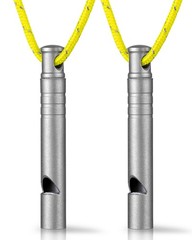 Titanium Emergency Whistle,120Db Safety Whistle with Lanyard,Outdoor Survival Sm