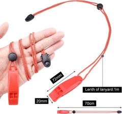 CooBigo 4Pcs Emergency Whistles, Loud Shrill Safety Whistle with Reflective