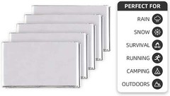 1-100 Pc Medical Emergency Thermal Blanket Mylar Trauma Military Survival Silver