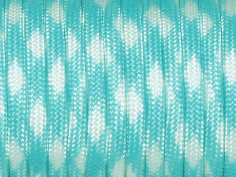 7 Strand Core 550lb Paracord Parachute Type III-100ft (Acid Blue Camo 49#)