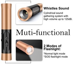 Electronic Whistle with LED Flashlight – Rechargeable Handheld Whistle, Adjus…