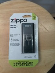 Zippo Black HeatBank 3 Rechargeable Hand Warmer, 40510
