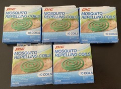 5 Pack Lot – PIC Mosquito Repelling Coils – 10 Coils Each – Model C-10-12 NIB