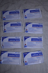 Lot of 8 Dukal Heat Reflective Survival Wraps. Measures 52″X 84″ REF 721