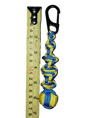 1” Monkey Fist Paracord Keychain Steel Ball Bearing Twisted Braid