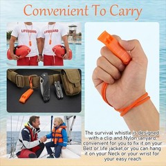 100 Pcs Emergency Whistle with Lanyard, Loud 120dB Survival Whistle for Safet…