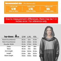 Mosquito Jacket with Hood + Mitts Anti-Bug Netting Clothing Fr Fishing Gardening