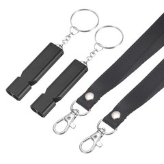 Emergency Whistle, 2 Pcs & Black – Fitting for (Outdoor Camping/Hiking)
