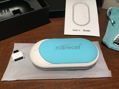 **KARECEL RECHARGABLE HAND WARMER & CHARGING POWERBANK 5200 mAh WHITE/AQUA TEAL