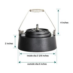Cast Iron Chimney Cap Daisy Wheel with Large&Medium Big Green Egg,Dual Functi…