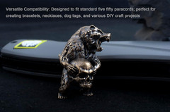 Bear Paracord Beads with Hole, Suitable for Survival Knife Lanyard, Keychains, Z
