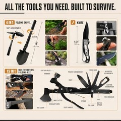 Survival Kit 250Pcs First Aid Gear with Molle Bag