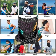 RidingRush Face Covering for Men & Women with Arm Sleeves – One Size, Black