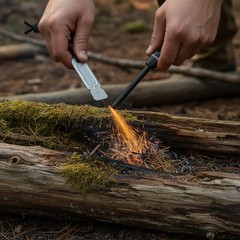 Waterproof Ferrocerium Firestarter Tool for Camping & Survival – 1000s of Sparks