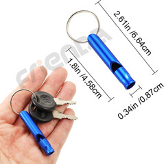 35 Pieces Emergency Whistle with Keychain, Aluminum Emergency Survival Whistle f