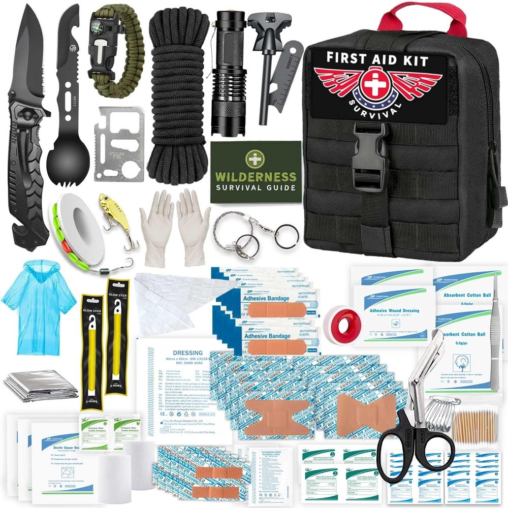 Survival Gear & Equipment 221 in 1,Essential Emergency Kit,Compact To Carry-SALE
