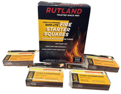 Stormproof Matches UCO Fire Starter Squares Rutland & Camping Hiking Bundle of 5