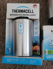 2 Thermacell Patio Shield Mosquito Repellers 96hr refill pk 24 Mats 8 Cartridges