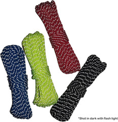 2Mm Fluorescent Reflective Guyline Camping Paracord, Ultralight Thin Cord Rope f