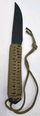 Woodland Creek Be Outdoor Ready Survival Knife With Fire Starter Green In Box