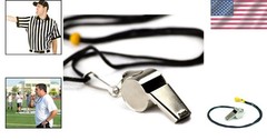 Lightweight Stainless Steel Coach Whistle with Lanyard – Perfect for Referees
