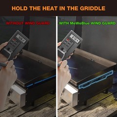 «Magnetic Stainless Steel Wind Guards for 36” Griddle – Flame Protection