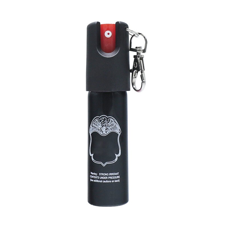Mini Pepper Spray with Screw Lock – Maximum Strength with 10-12 ft Can, Black