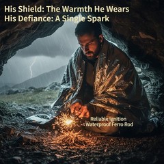 Survival Kit, 3-in-1 Emergency Preparedness System with Mylar Blanket, Fire S…
