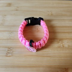 Paracord Breast Cancer Awareness Bracelet Pink Survival Tactical Hiking Jewelry