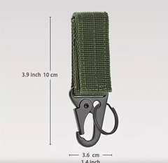 Tactical Carabiner Clip Band Strap Webbing with Key Chain Hook