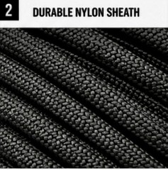 Black 550 Paracord Nylon Rope 7 Strand Survival Camping Cord 50FT-500FT USA