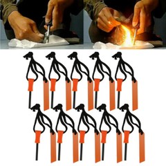 Lot Outdoor Survival Magnesium Rod Fire Starter Emergency Striker Flint for Camp