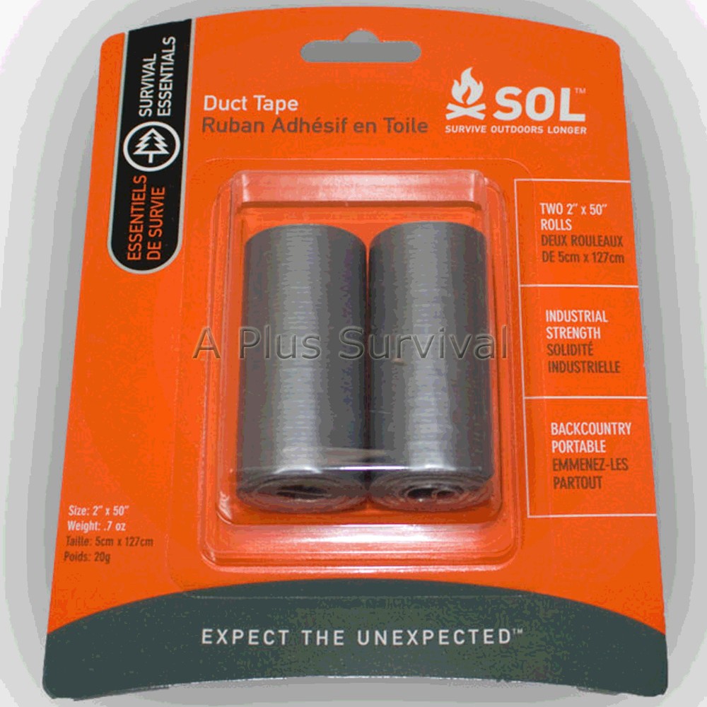 Duct Tape – 2 Small Rolls – Great for Survival Kits Hunting Emergency Shelter
