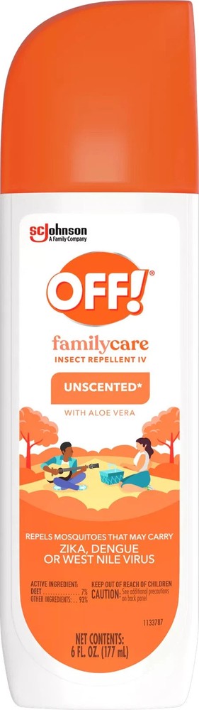OFF Family Care Insect Repellent IV Frgnce-Free with Aloe Vera Spray.5 Floz 15ml