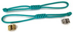 Paracord Lanyard/Keychain 550 (Teal) Nordic Runes – 3 Variations (2 Pack)